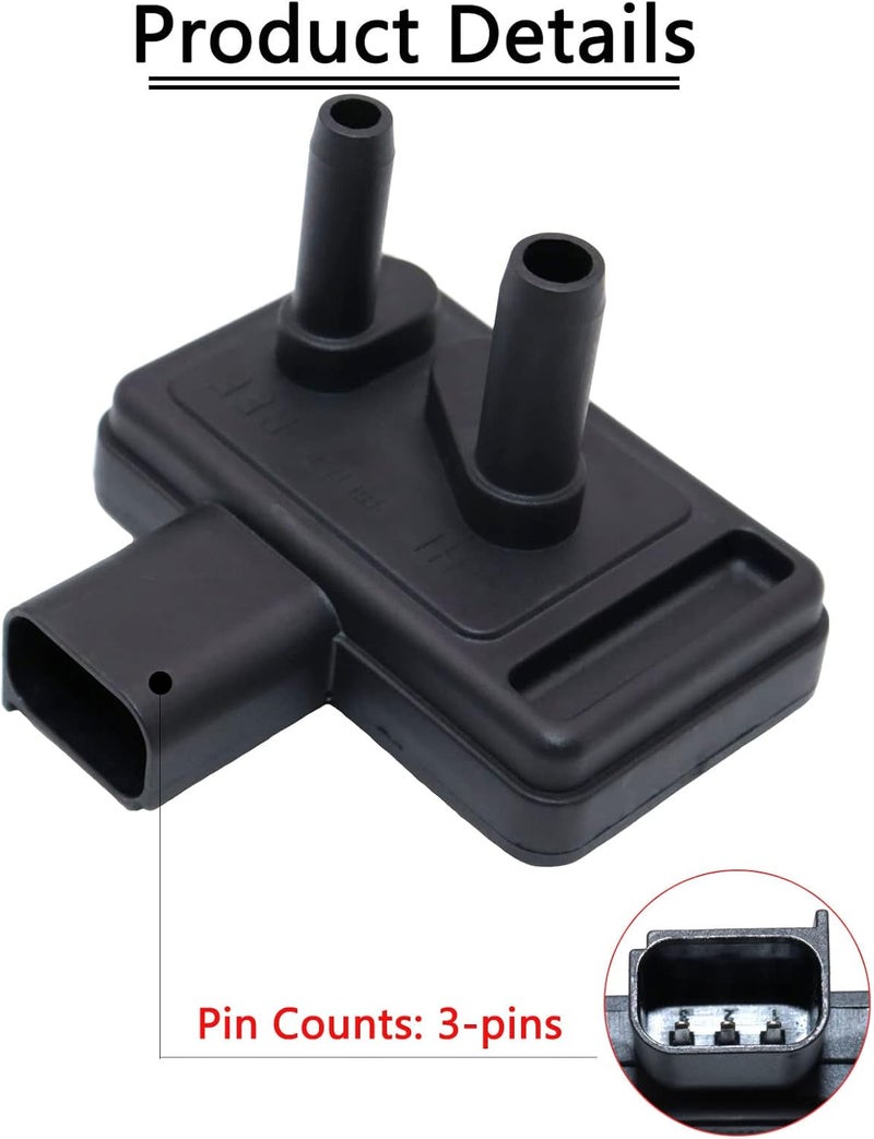 KEJSTED EGR Valve Pressure Feedback Sensor DPFE4 4U7Z-9J460-AA Compatible with Ford F150 Mustang Escape Ranger Focus F250 Windstar Explorer Sport Trac Mazda Mercury Lincoln Town Car VP17T 4U7Z9J460AA - Image 2